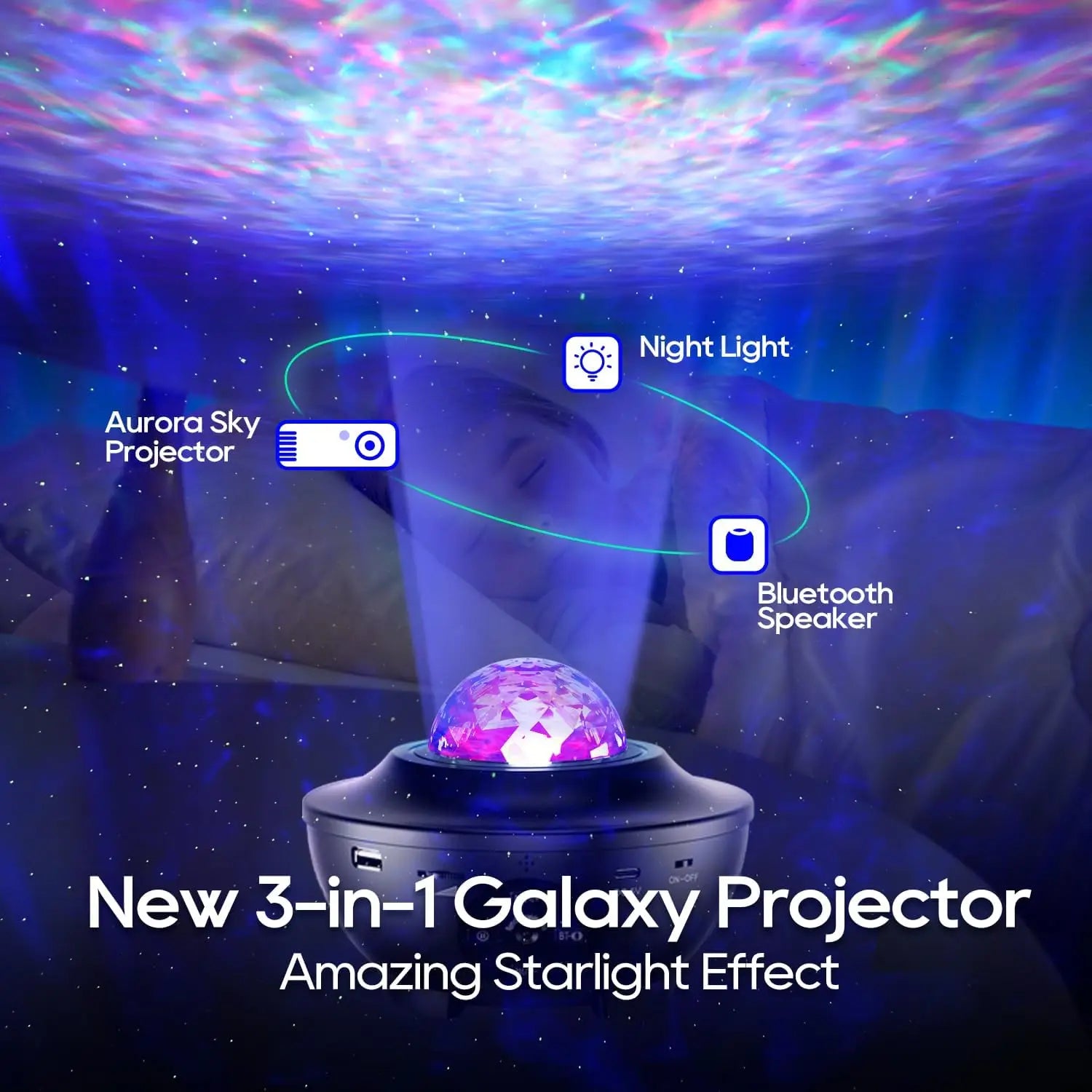 Galaxy Projector With Speaker